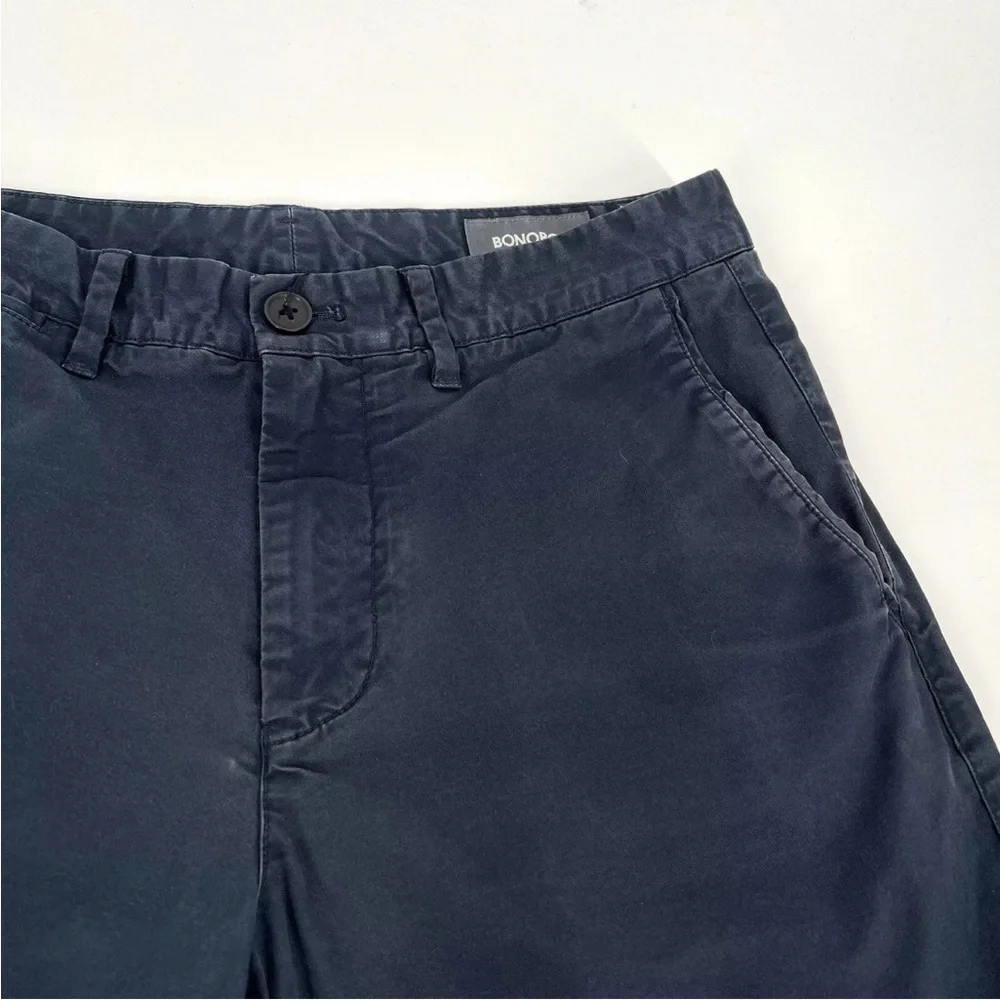 Bonobos Shorts Mens Size 30 Navy Chinos Classic Stretch Cotton Broken-in 11in